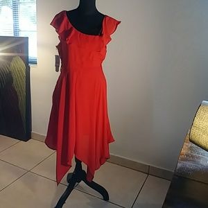 GB RED BEATIFUL CASUAL DRESS